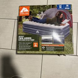 Ozark Trail Tritech QuadComfort 18in Air Mattress Antimicrobial Coating with Built-in AC Pump, Queen