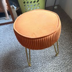 3 Legged Orange Stool 