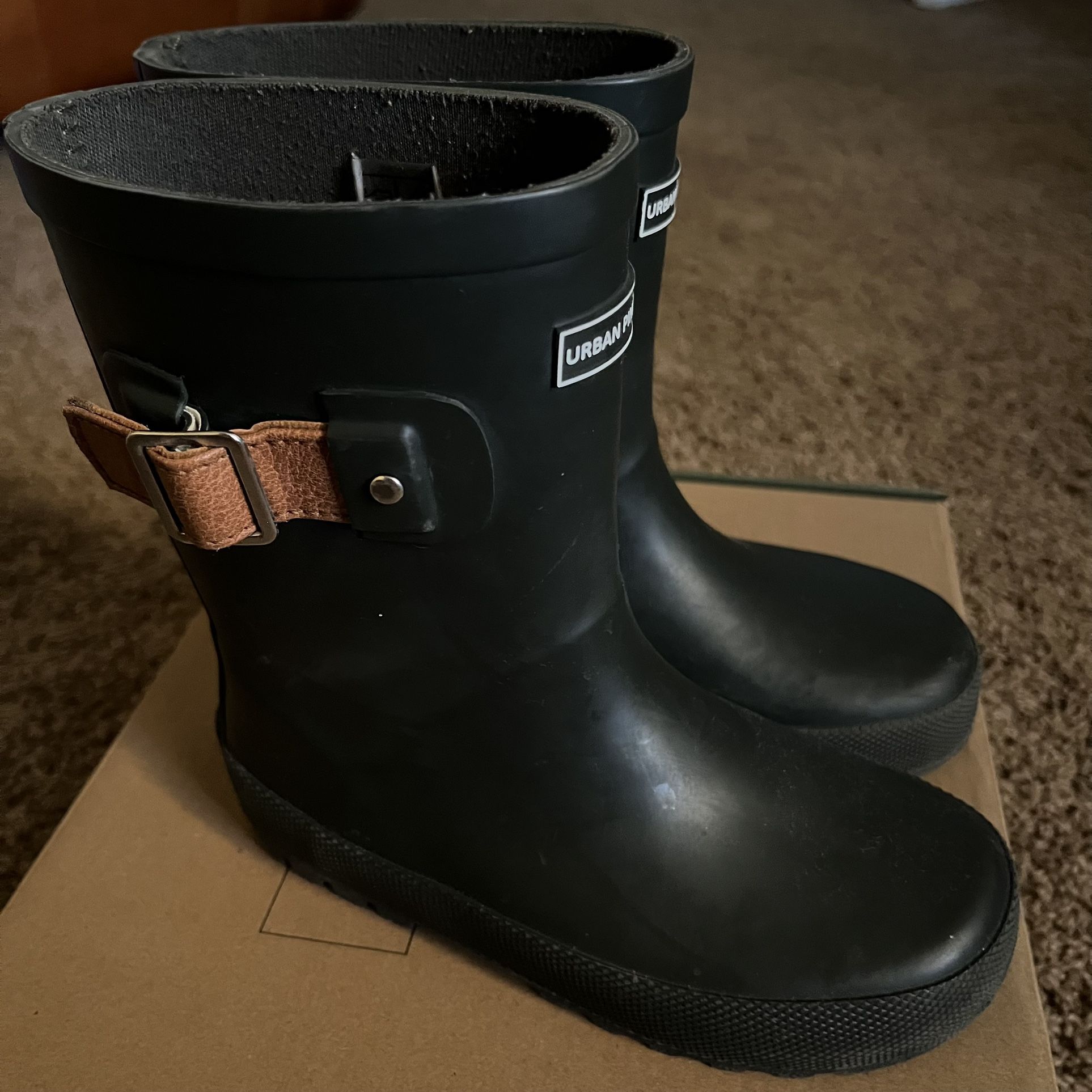Toddler Urban Pines Black Rain Boots 10c 
