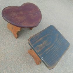 Vintage Wood Children's Footstools 