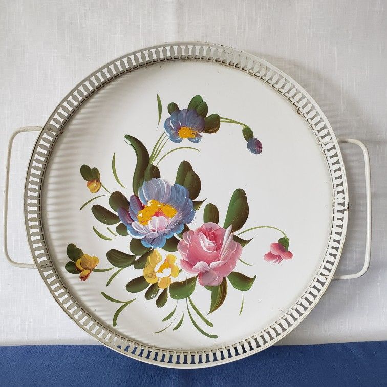 Vintage Metal Toleware Tray