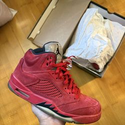 Jordan 5 Red Suede