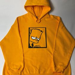 Bart Simpson  Pullover Yellow Hoodie