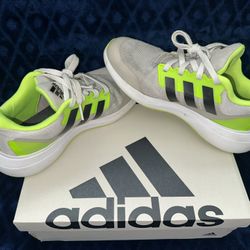 Adidas Kids Sneakers White/Neon Green – Size 3.5