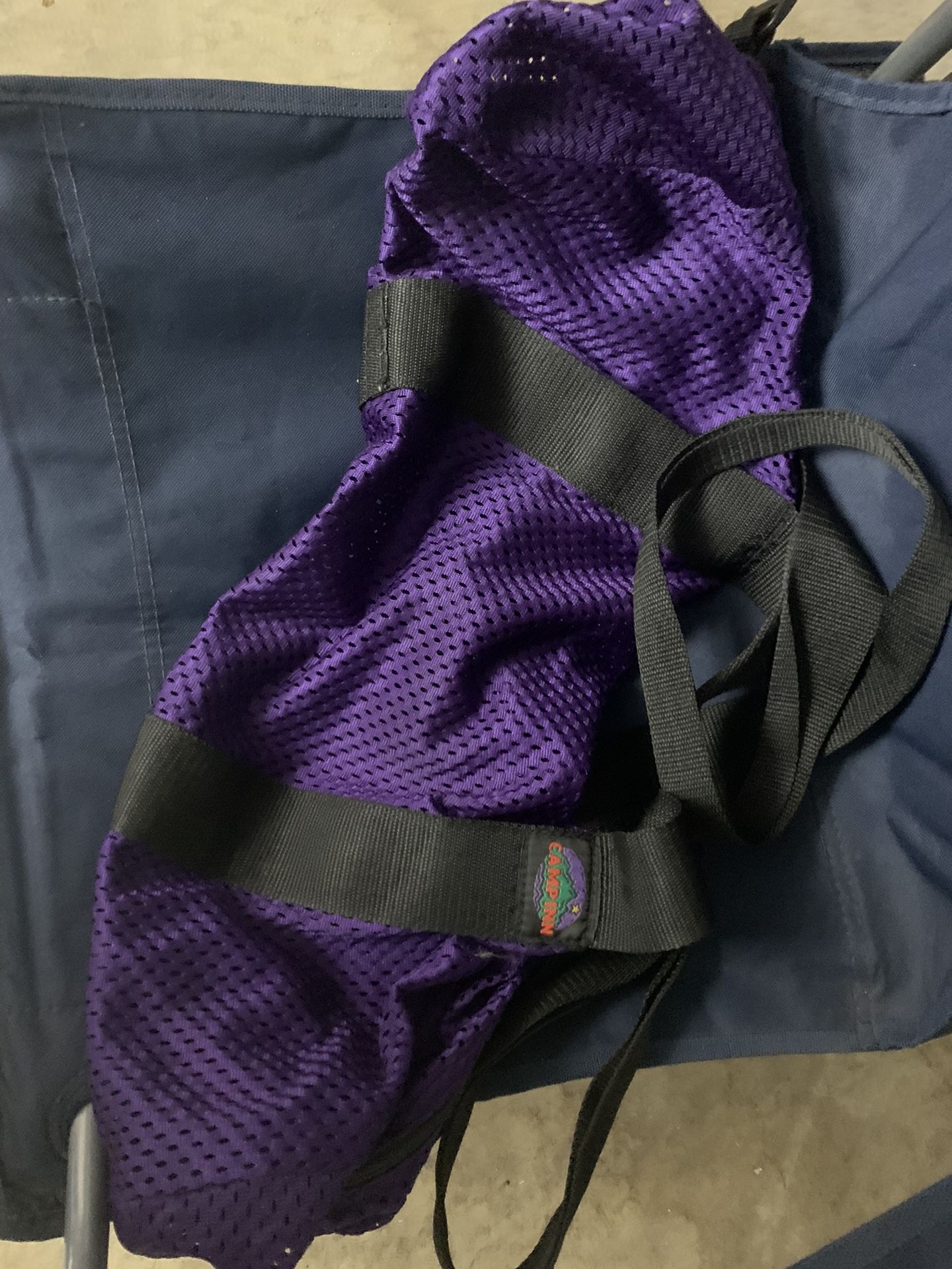 Purple Camp Inn Mesh Duffle Bag