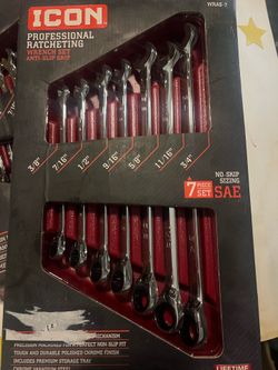 7  piece SAE wrench set