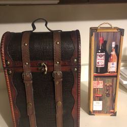 Vintage Wood Wine Containers