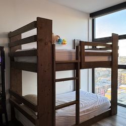 Solid Hardwood Bed - Handmade By Carpenter