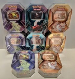 Pokemon Complete Tins Tyranitar, Darkrai, Slaking Tins SEALED
(8 TOTAL)