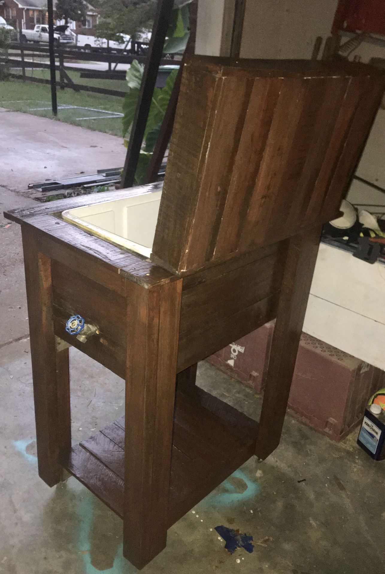 New Handcrafted Wooden Cooler With Bottle Opener