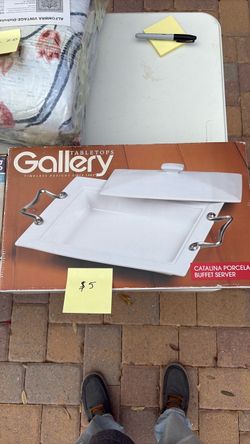 Brand new serving tray porcelain buffet server