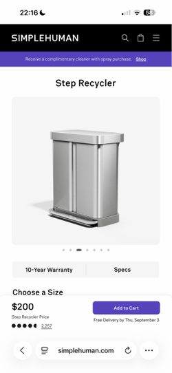 SimpleHuman Step Recycler