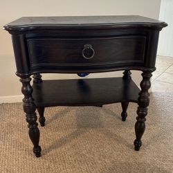 Nightstand With Drawer Espresso Finish 