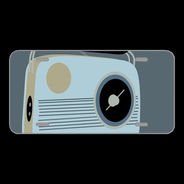 License Plate Novelty Car Front Radio Retro Styled Old-Fashioned