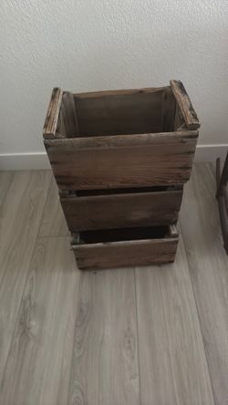 Vintage wood crates.  All for 30