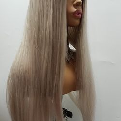 Long Blonde Straight Wig