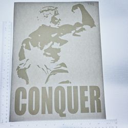 Iron On Heat Transfer  Good For T-shirts Sweaters Jackets T Shirt Design Size Is About 14x11 Conquer #562