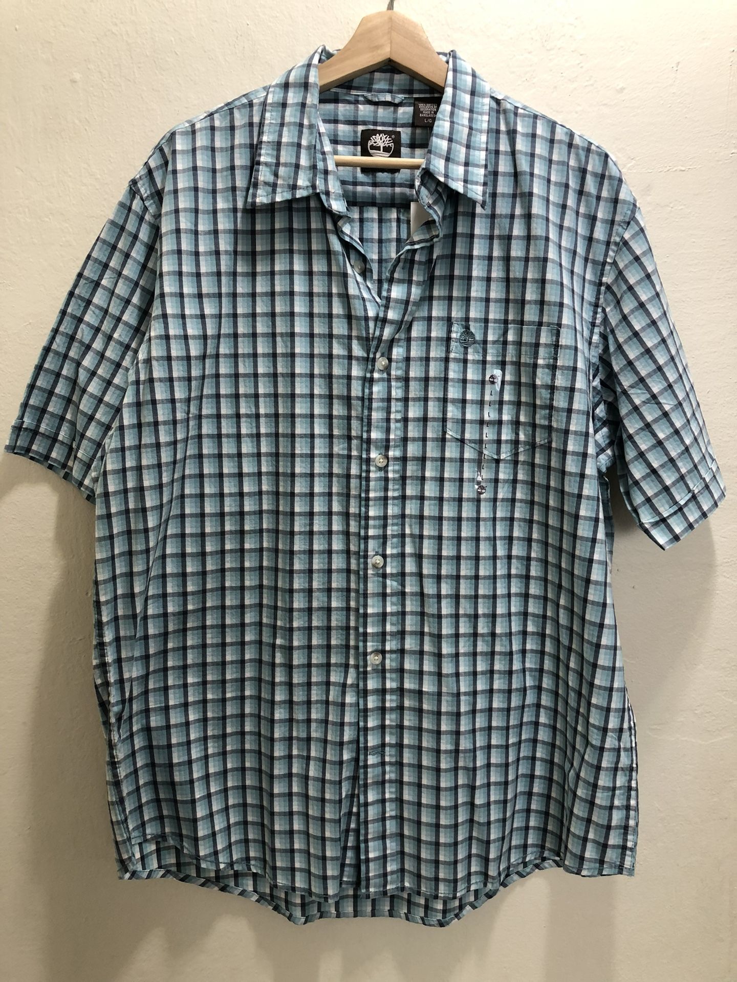 TIMBERLAND Men L Multicolor Regular Fit 100% Cotton Button-Up  Shirt