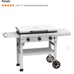 Brand New 36 in. 3-Burner Classic SmartTemp Propane Flat Top Grill/Griddle in Chalk Finish