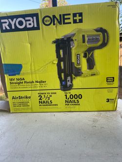 Ryobi 18V 16GA Straight Finish Nailer