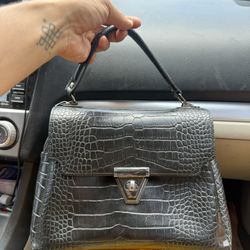 Antonella Ferrante Genuine Leather Croc-Embossed Satchel – Made in 🇮🇹 