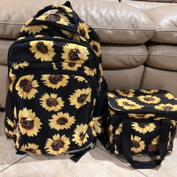 Sunflower Backpack & Lunch Box