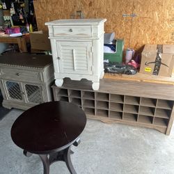 End Tables/shoe Rack/table    $75 All!!! 