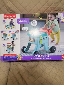 Fisher-Price Laugh & Learn 4-in-1 Snack Cart Walker