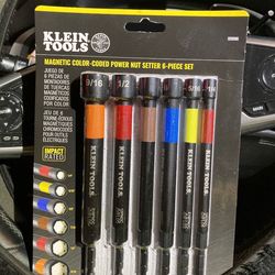 5inch Magnetic Color-Coded Power Nut Setters, 6-Piece Set