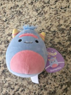 Squishmallows 6" Evangeline The Sky Blue Monster Plush