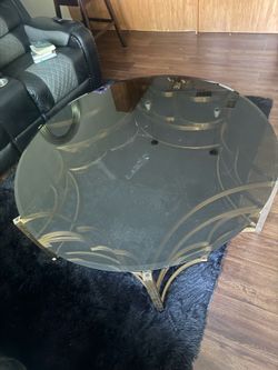 Glass center table