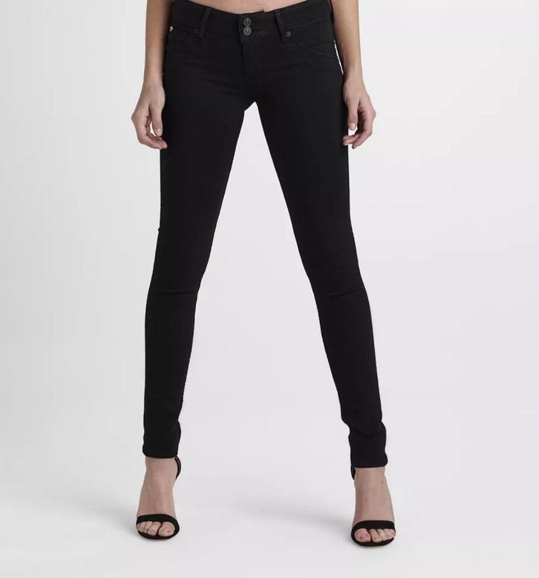 Hudson Collin Supermodel Length Skinny Jean Black Size 28