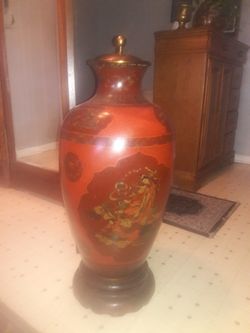 37"h x 20w antique oriental design giant urn