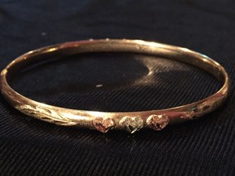14k solid gold 3 gold bracelet