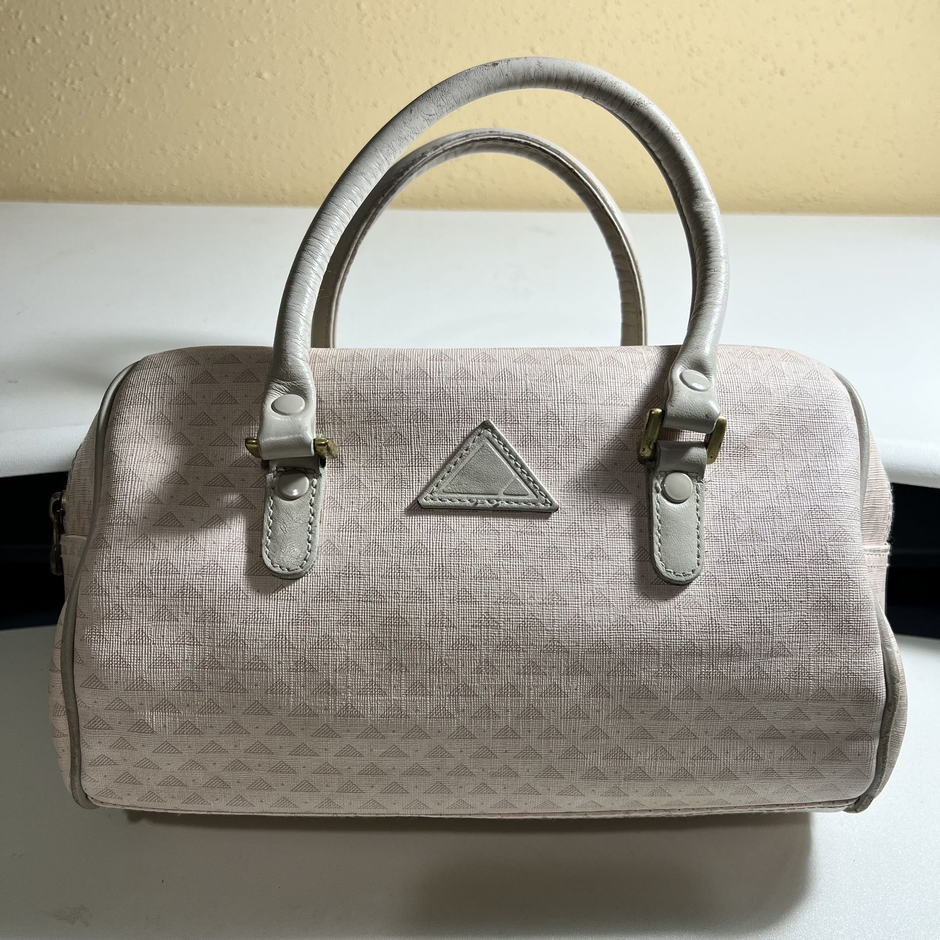 Vintage 1984 Liz Claiborne Pink & Tan Purse