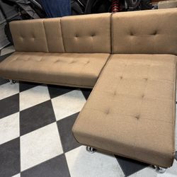 Futon Sofa Bed with Chaise
