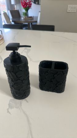 Bathroom toothbrush and soap holder