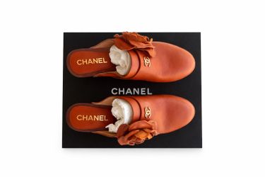 Women's Chanel Leather Wooden Clogs – Size 38