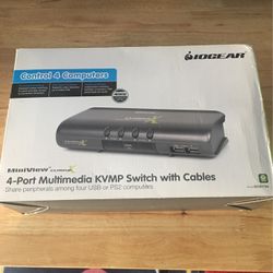 4 Port Kvmp Switch With Cables