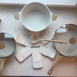 Sensarte Nonstick Ceramic Pots Pans Kitchen 