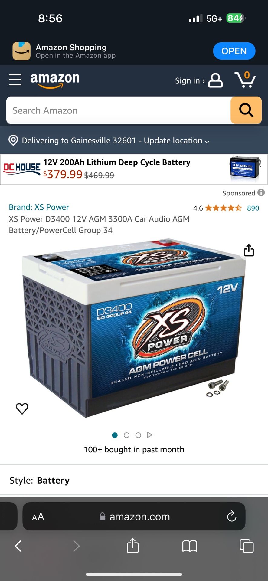 D3400 XS POWER BATTERY