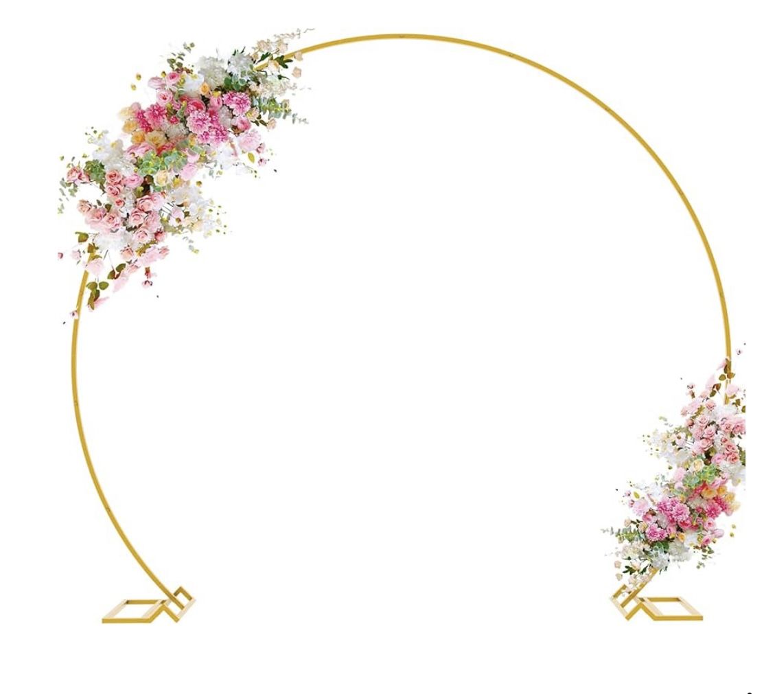 8FT Gold Round Backdrop
