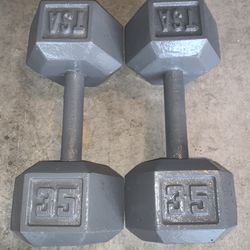 Pair 35 lbs Dumbbells $65.