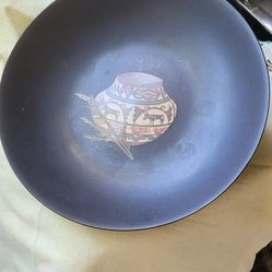 Couroc Ware Decorative Plate with Indian Bowl