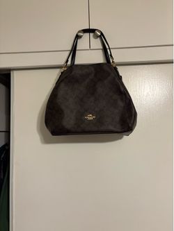 Coach coated canvas and leather trim