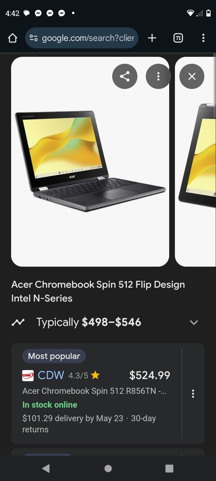 Acer Chromebook Spin