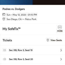 Dodgers At San Diego Tickets