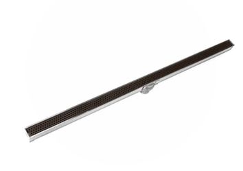 Infinity Drain Site Sizeable 48" Long x 2" Wide Drain Kit with Grate, Channel, Stop Ends, and Outlet Assembly