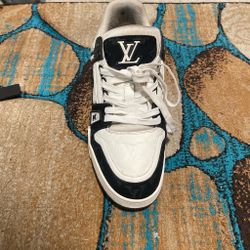 Louis Vuitton black and white trainers