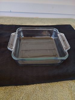 Anchor Hocking Square 8x8 Clear Glass Baking Dish Casserole USA Vintage